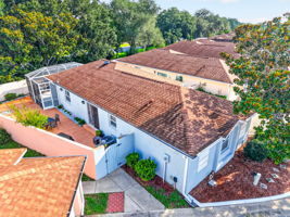 Aerial Side Elevation with PRIVATE Courtyard and ROOM FOR A POOL!
