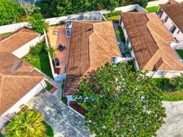 Aerial Front Elevation with PRIVATE Courtyard and ROOM FOR A POOL!