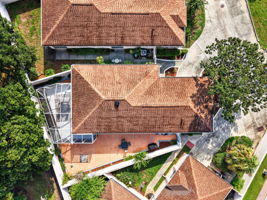 Aerial Side Elevation with PRIVATE Courtyard and ROOM FOR A POOL!