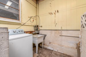 Interior washer, sink & shower area