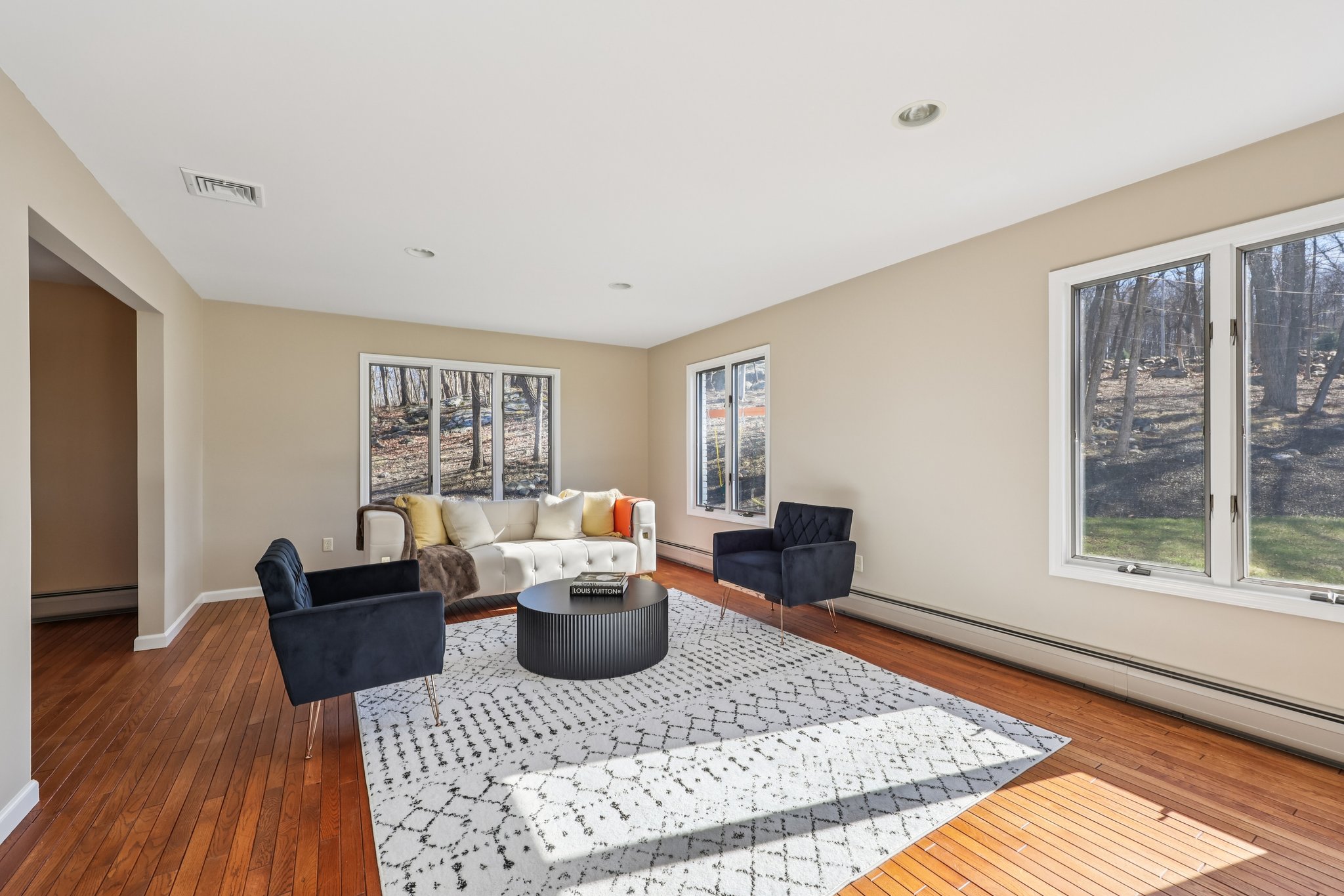Living Room clean and bright, new paint
