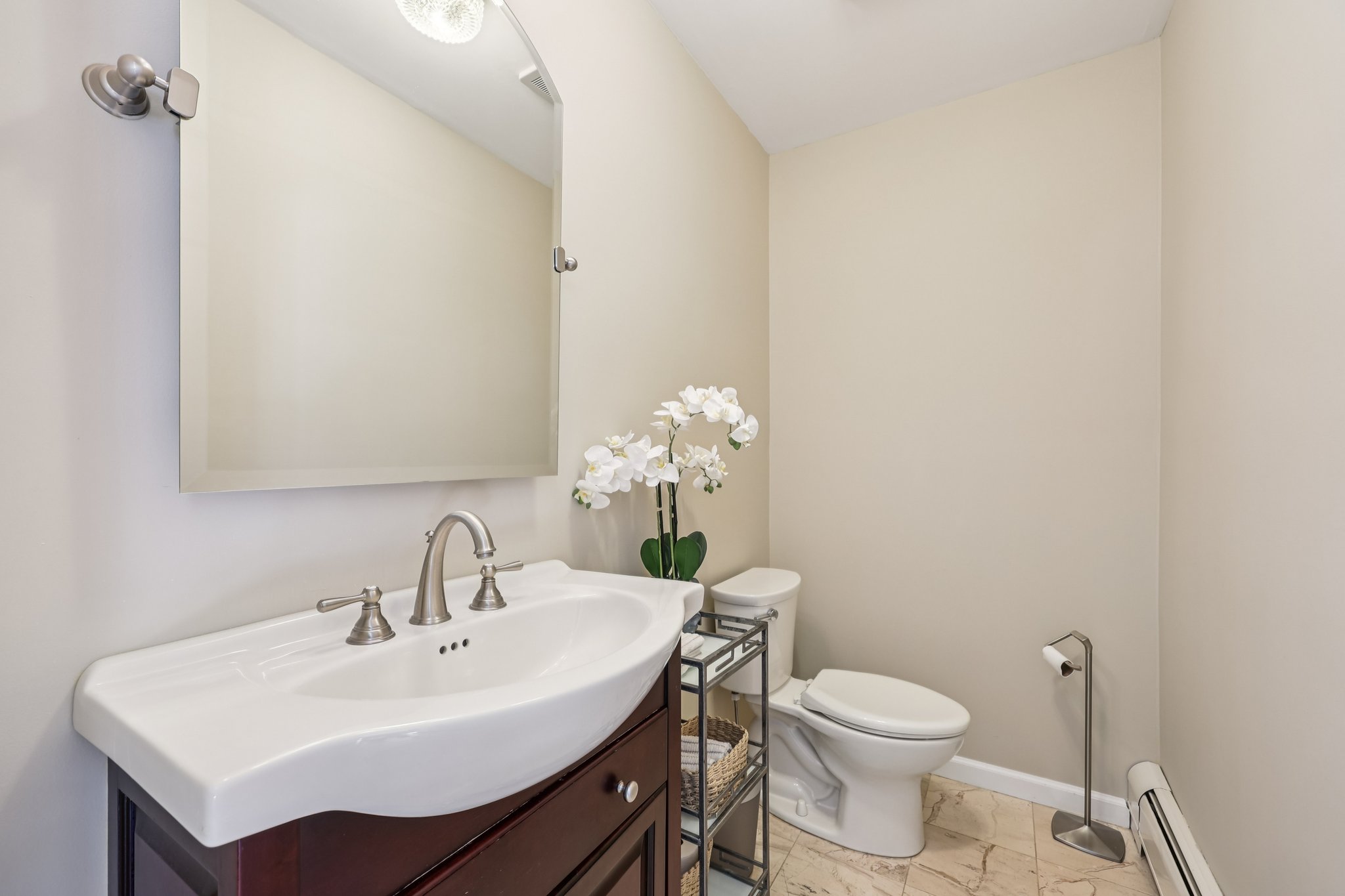 1/2 Bath main floor, renovated, new paint