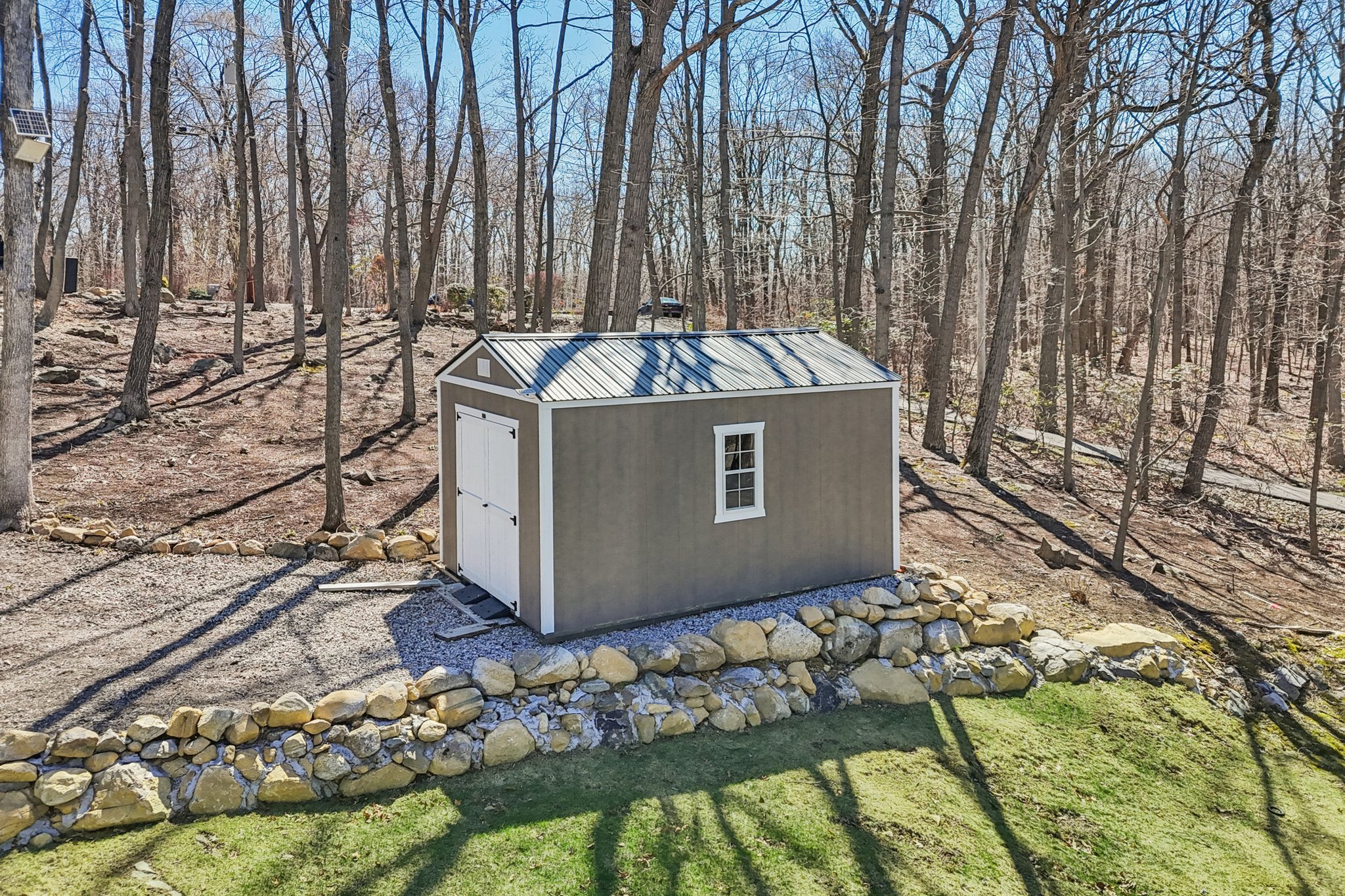 New Shed, new rock wall