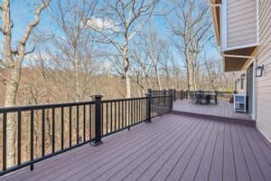 Upper deck is full length of home