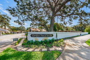 Cypress Trace South Sign