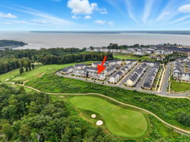 with panoramic view of the 18th hole