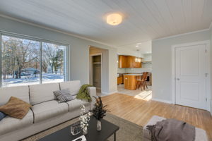 Virtually staged living room