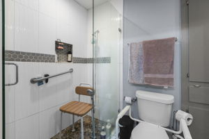 Primary walk-in shower
