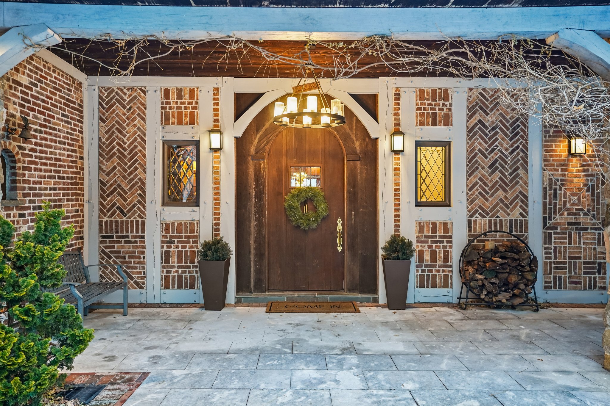 Cover Porch w/ Stone Patio
