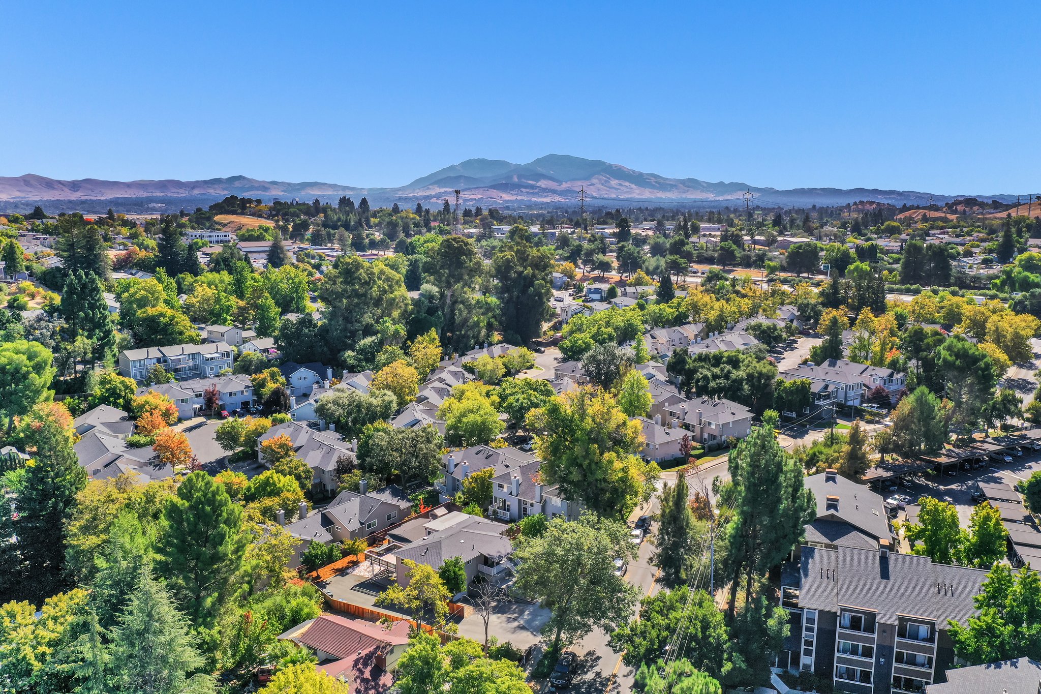 Aerial View to Mt Diablo