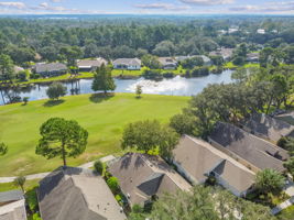 Aerial of Golf Course and Pond Views