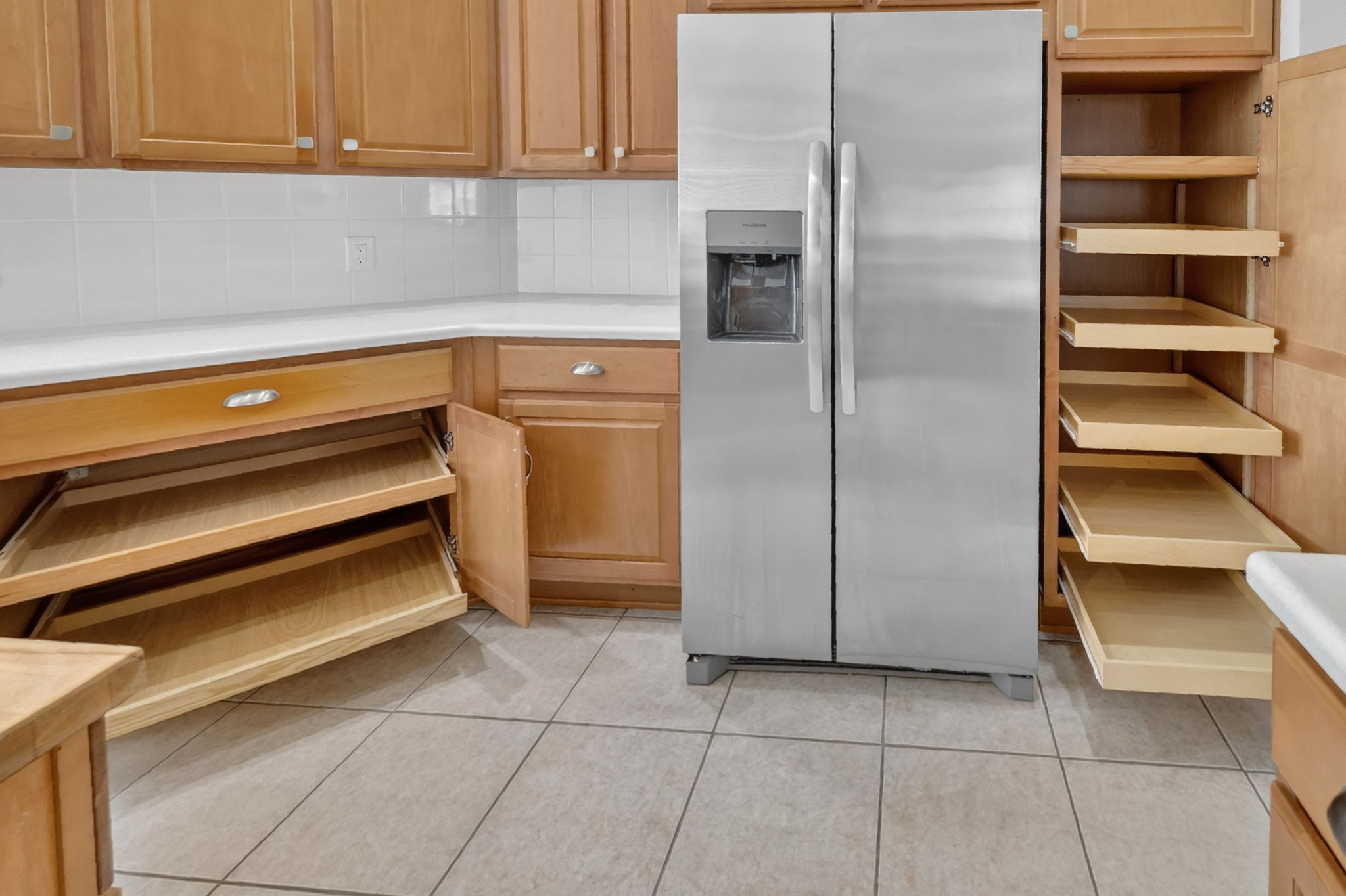 Kitchen with Roll-Out Shelving