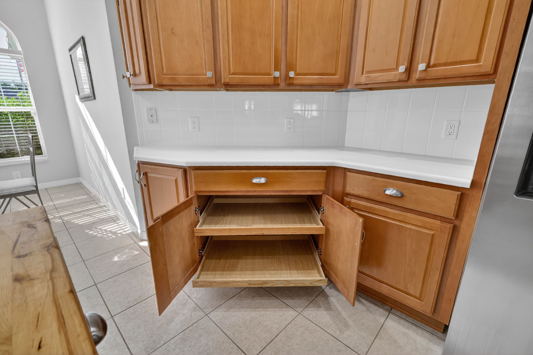 Kitchen with Roll-Out Shelving