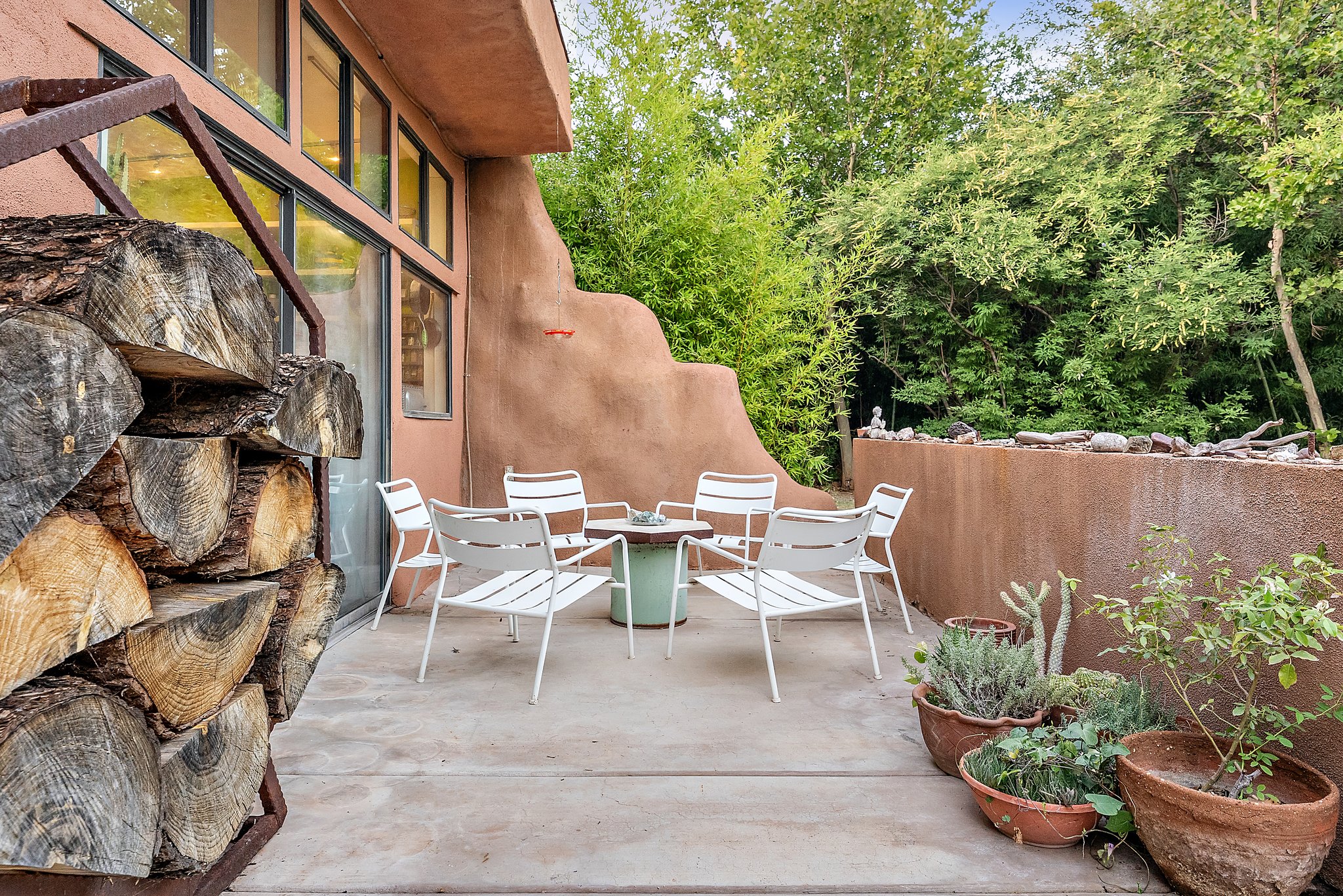 Earthship patio