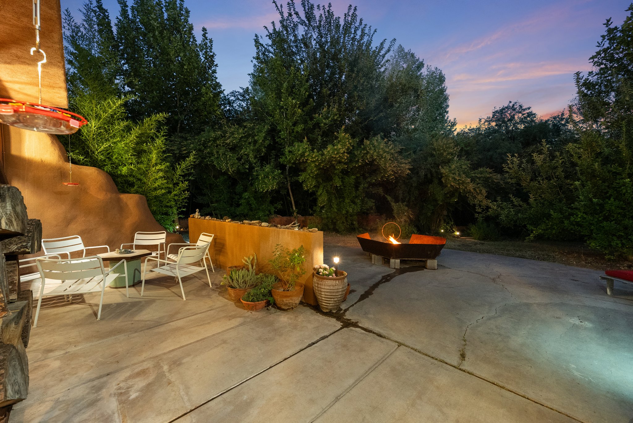 Earthship patio