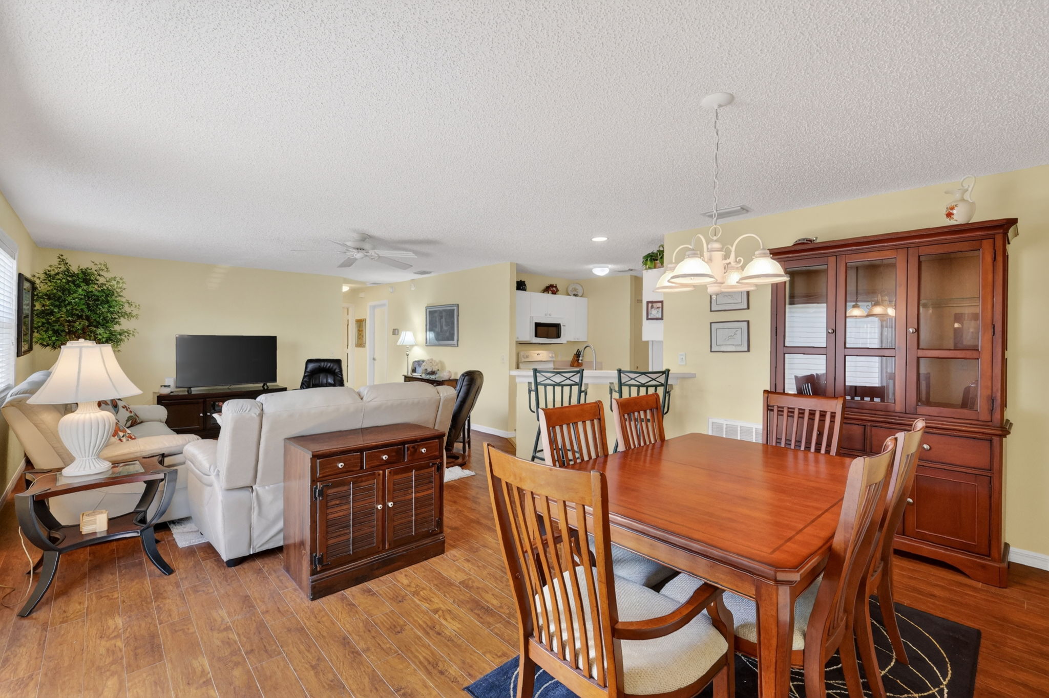 Living, Dining, and Kitchen
