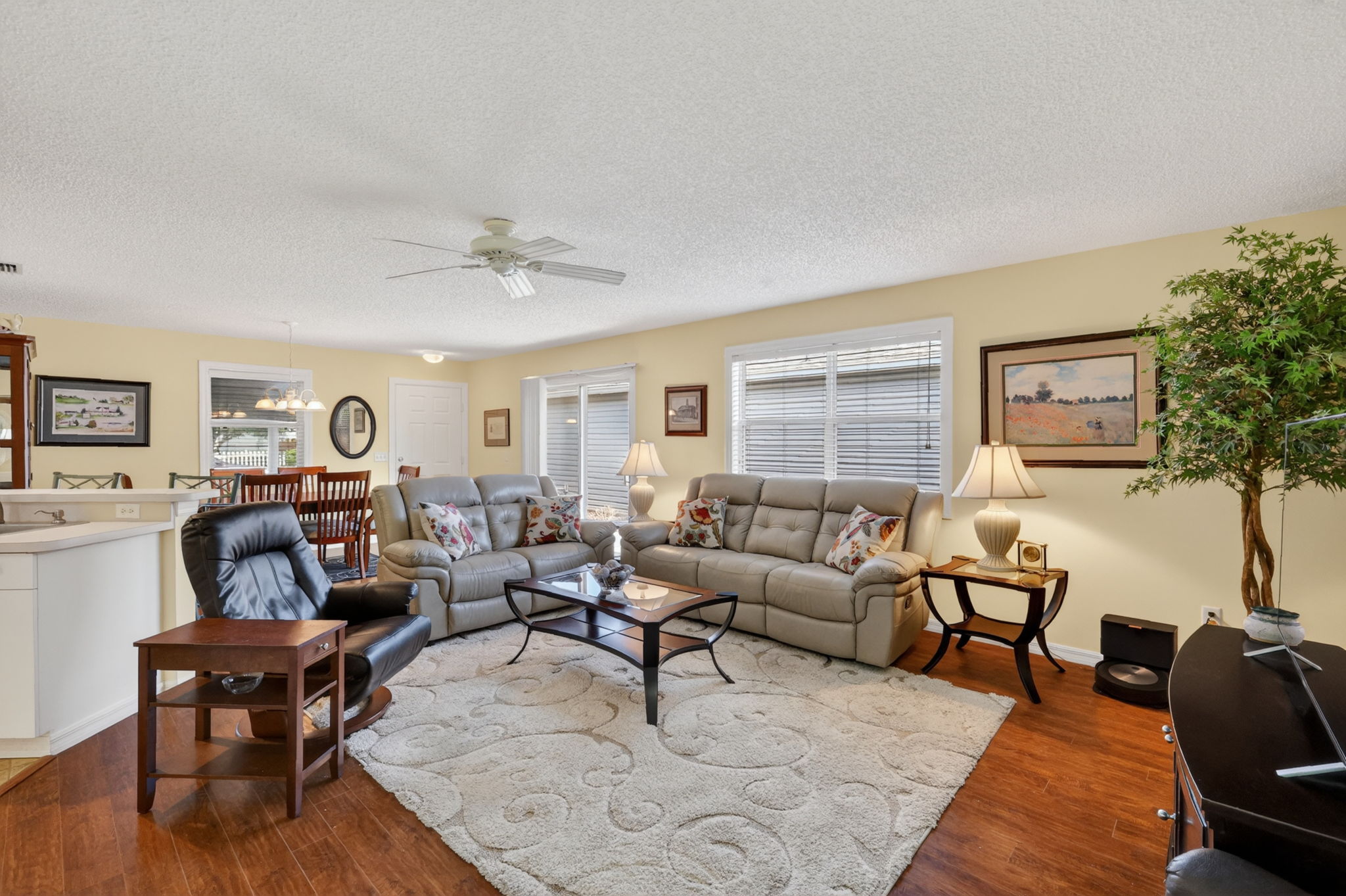 Living, Dining, and Kitchen