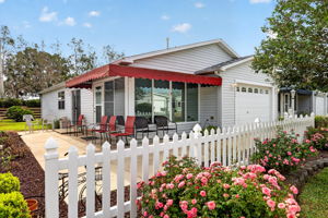 Front Elevation with Front and Side Patios