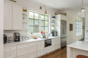 Long Countertop with Microwave