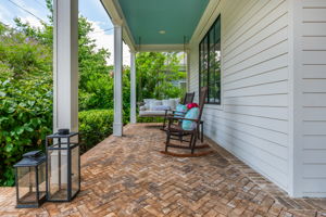 Front Porch with Herringbone Brick