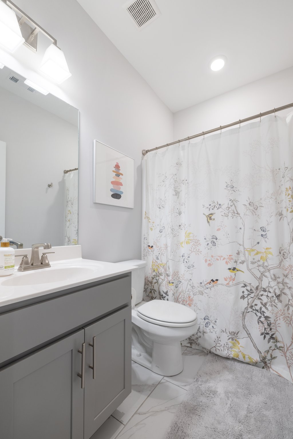 One of two full baths upstairs