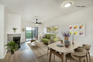 Living/Dining Virtually Staged