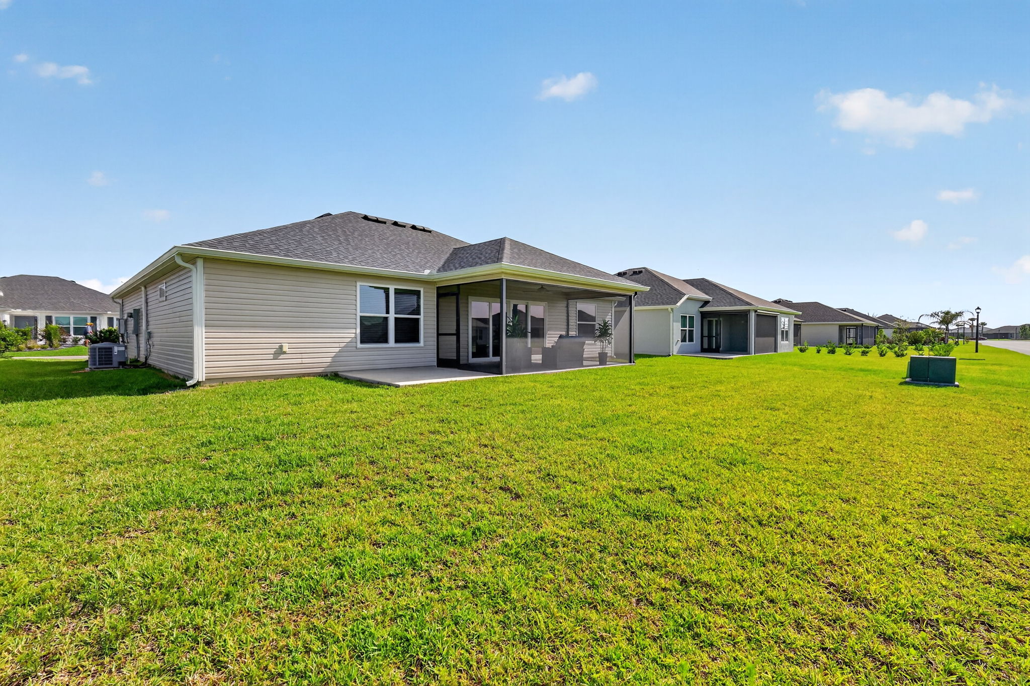 Rear Elevation with Large Rear and Side Yards with ROOM FOR A POOL!