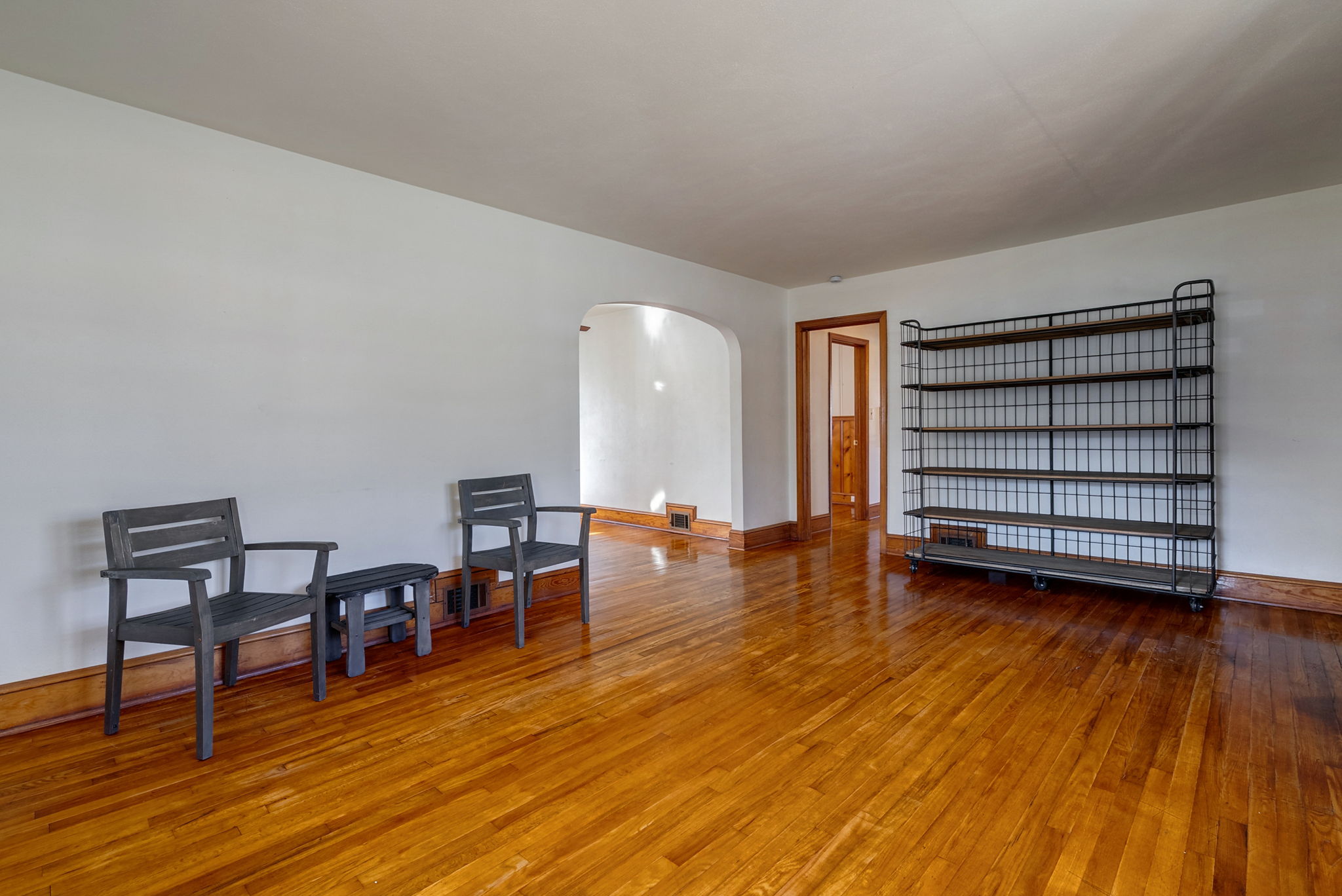 Living Room with original floors