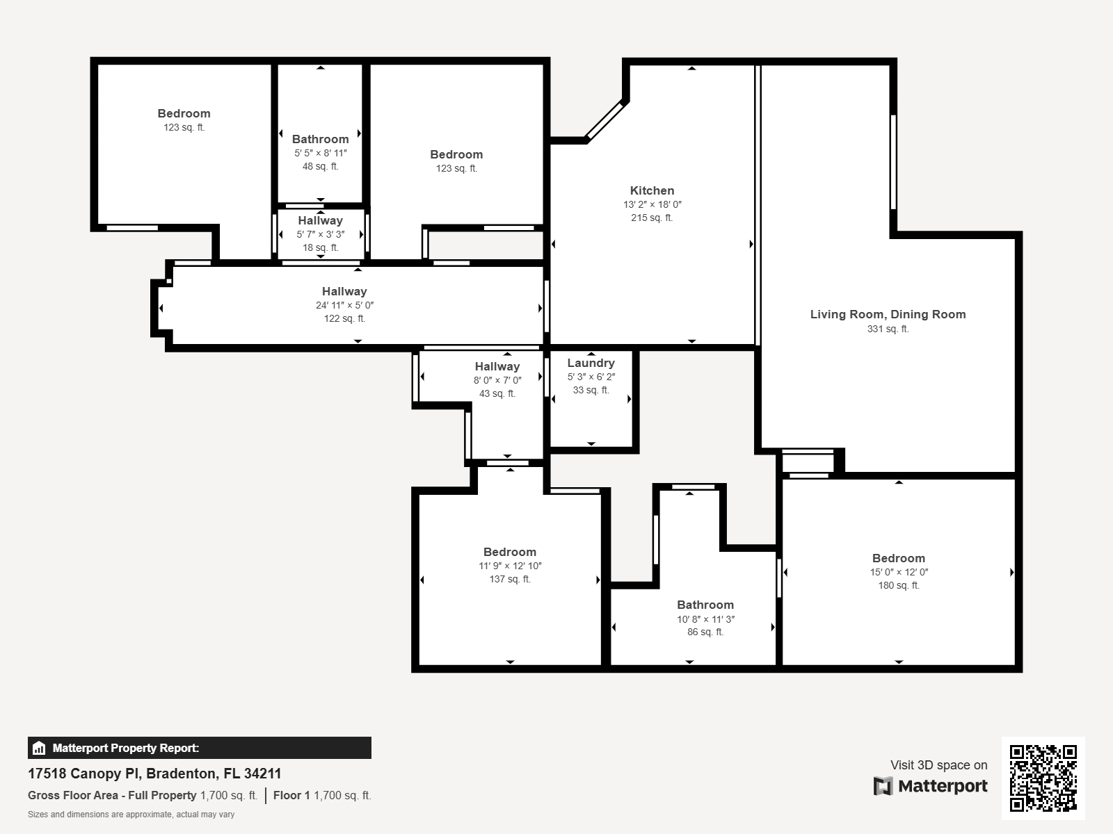 Measurements - 17518 Canopy Pl Bradenton FL 34211