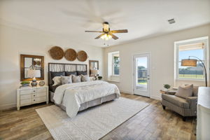 Master Bedroom With Private Entrance to Patio