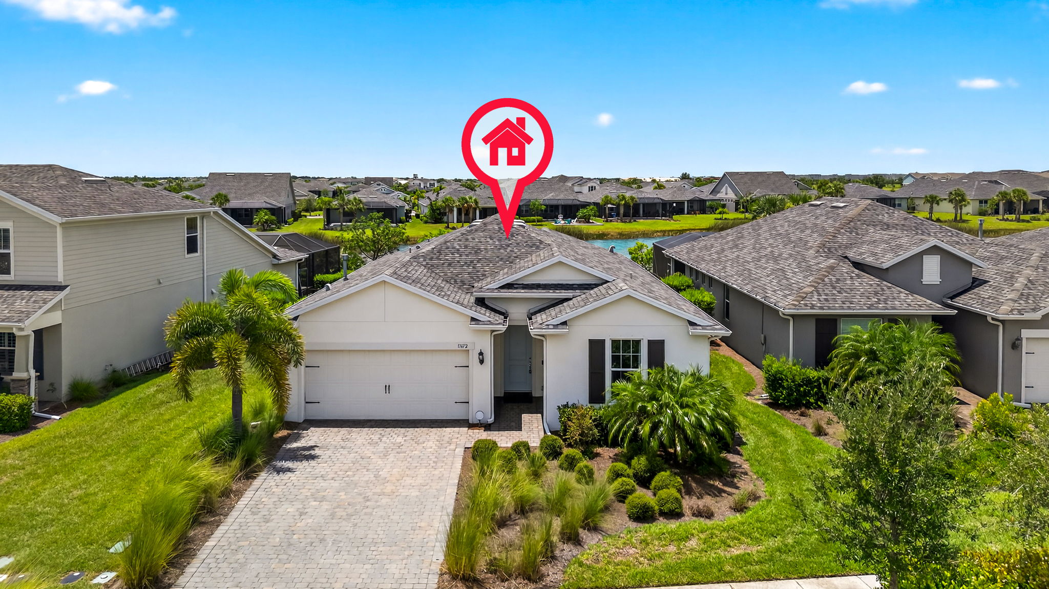 Aerial Front Exterior -Marker