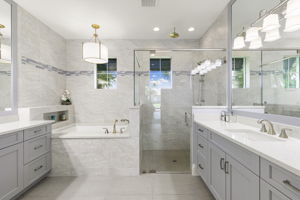 Primary Bath, separate bath/shower