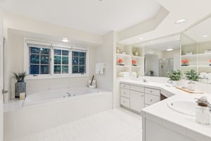 Primary Bathroom with Soaking Tub and Separate Shower