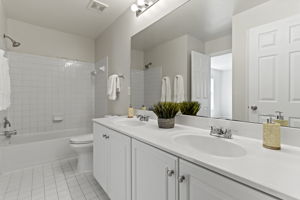 Hall Bath with Dual Vanity