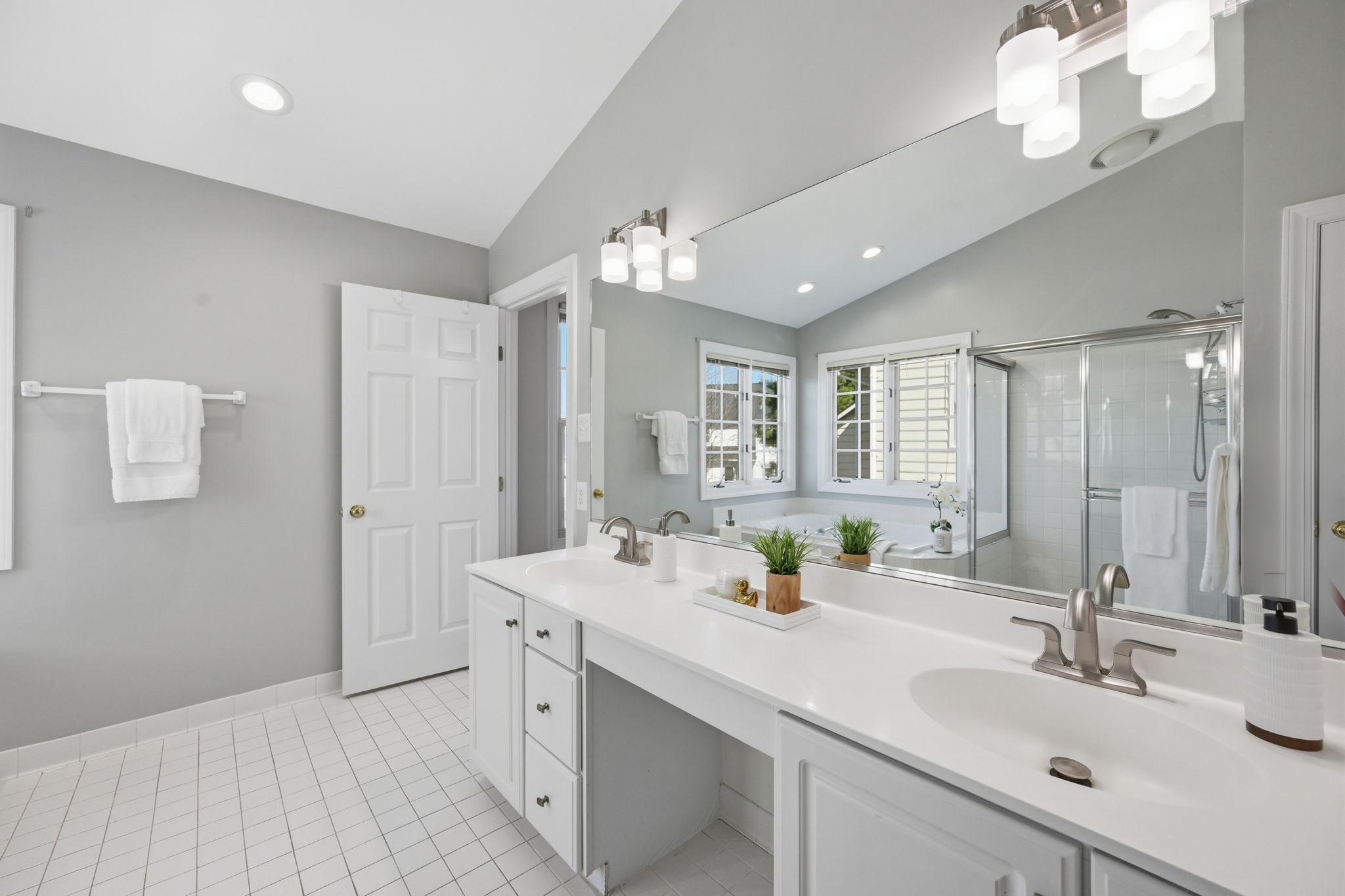 Primary Bathroom with Dual Vanities