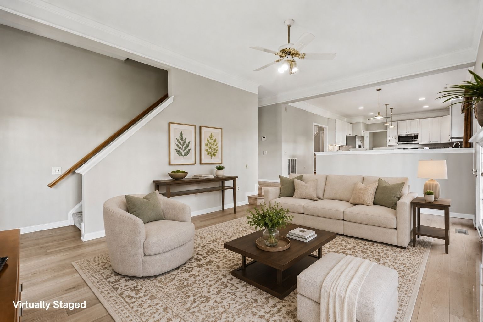 Family Room with Rear Staircase