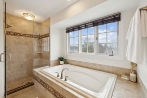 Soaking Tub Overlooking Rear Yard