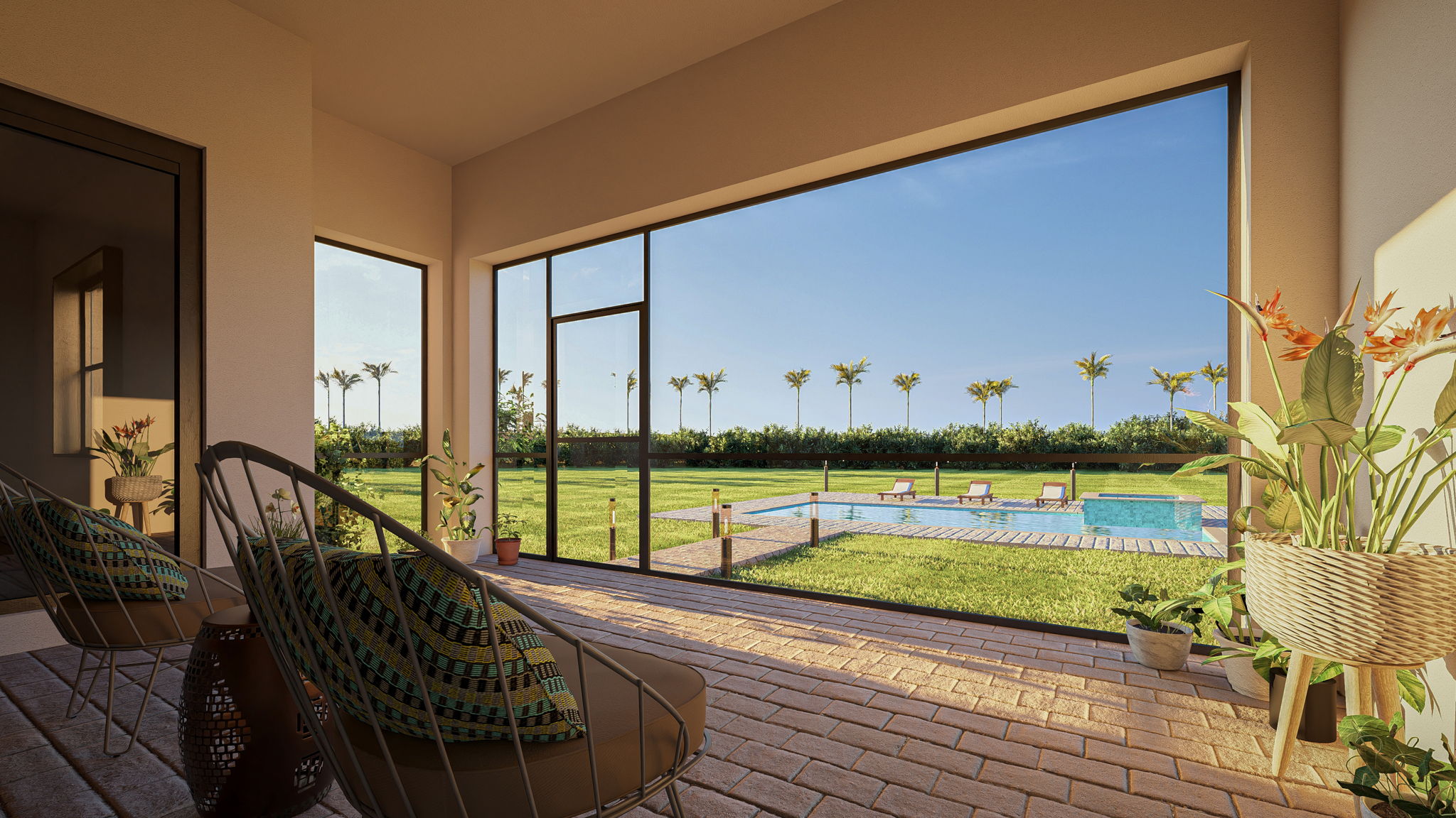 Inside Lanai Pool Rendering