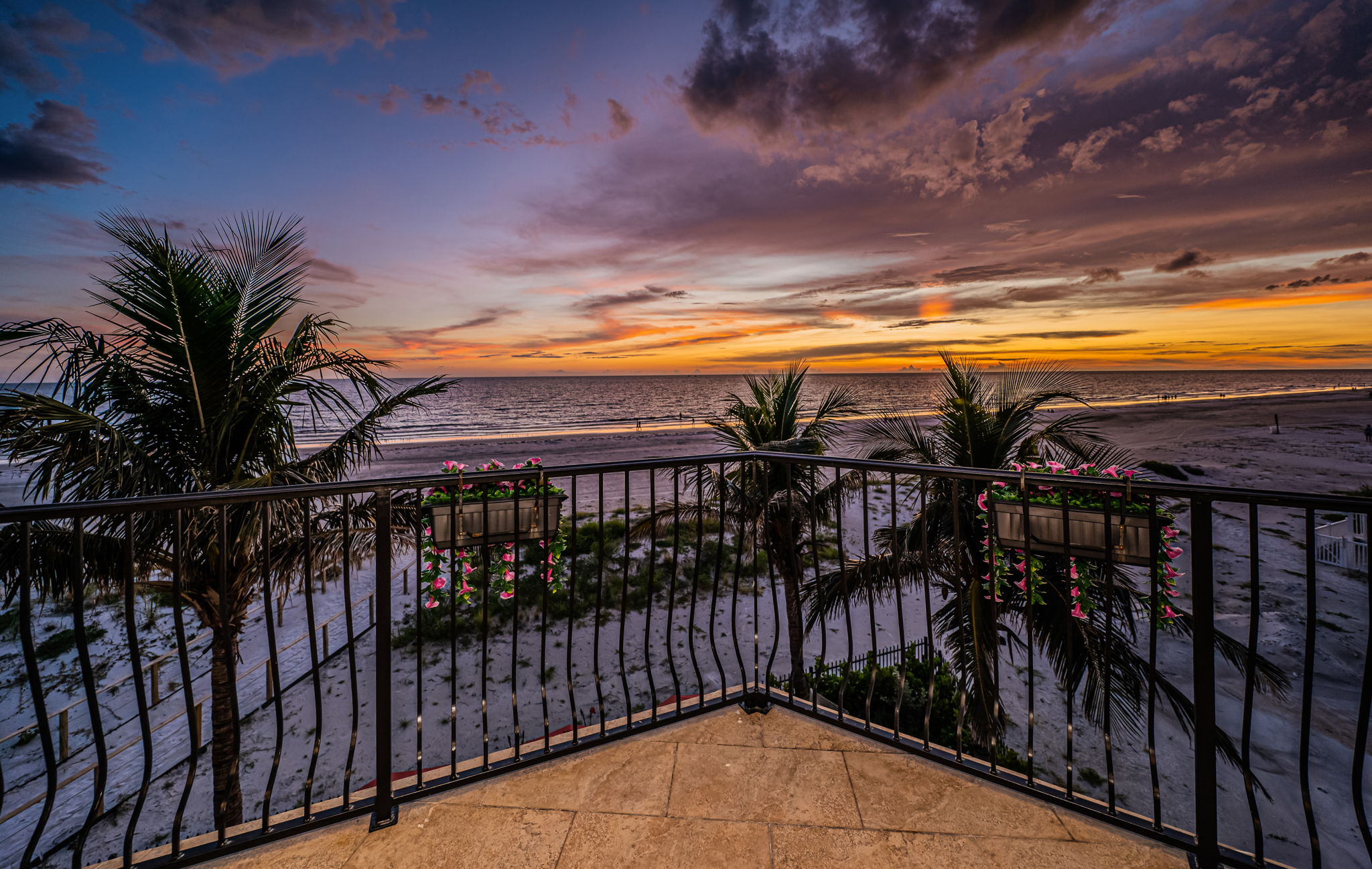 Upper Level Primary Bedroom Balcony Sunset31