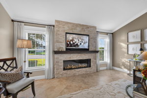 Living Room CUSTOM Stone Fireplace