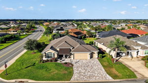 Aerial Front Elevation with Large Corner Lot