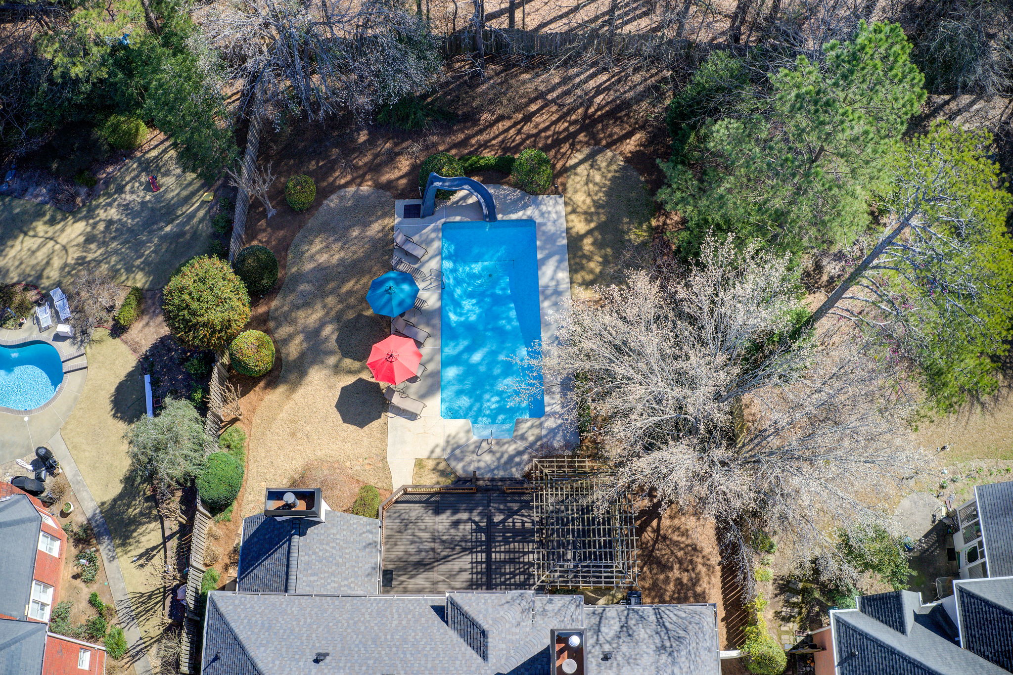 48 Aerial Back Yard Bird's Eye View