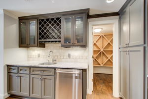 43 Terrace Level Kitchen B Detail w Wine Cellar View