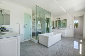 Primary Bathroom with large walk-in closet