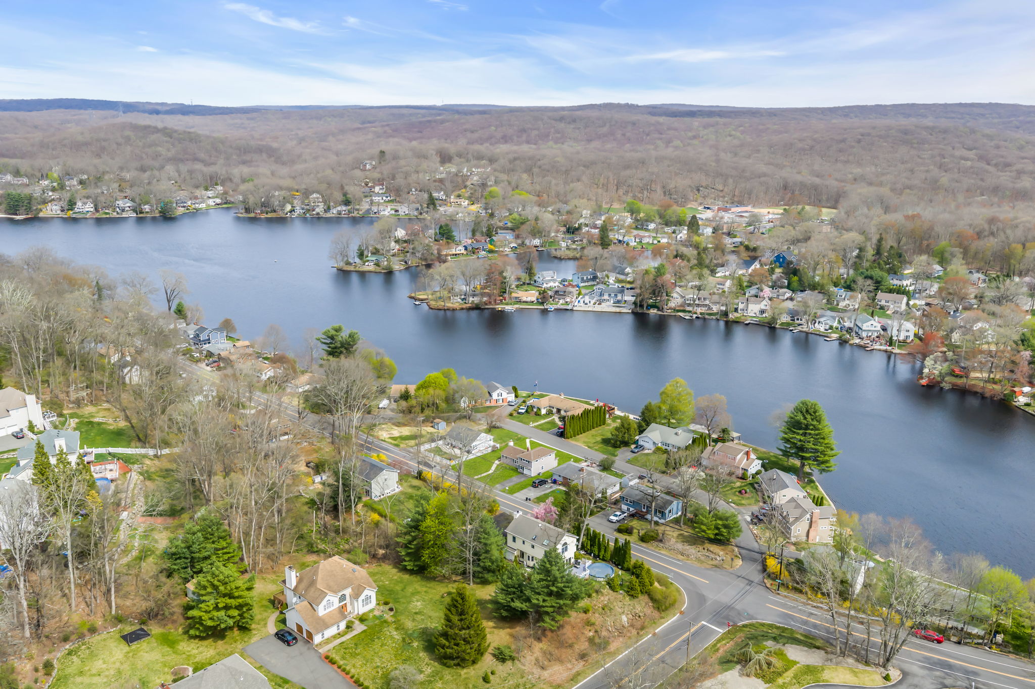 Areal view over the main lake