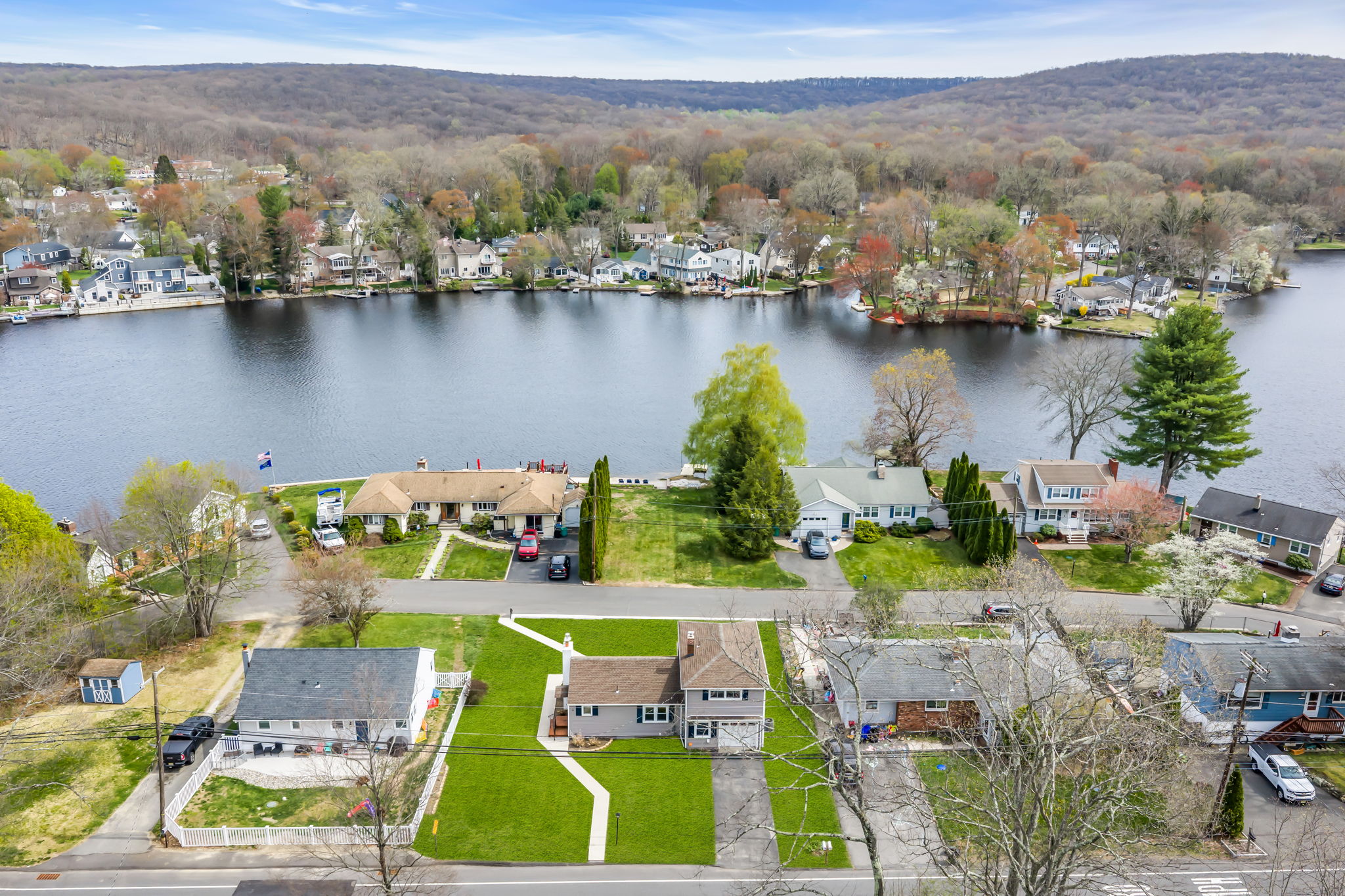Aerial view of house and lot