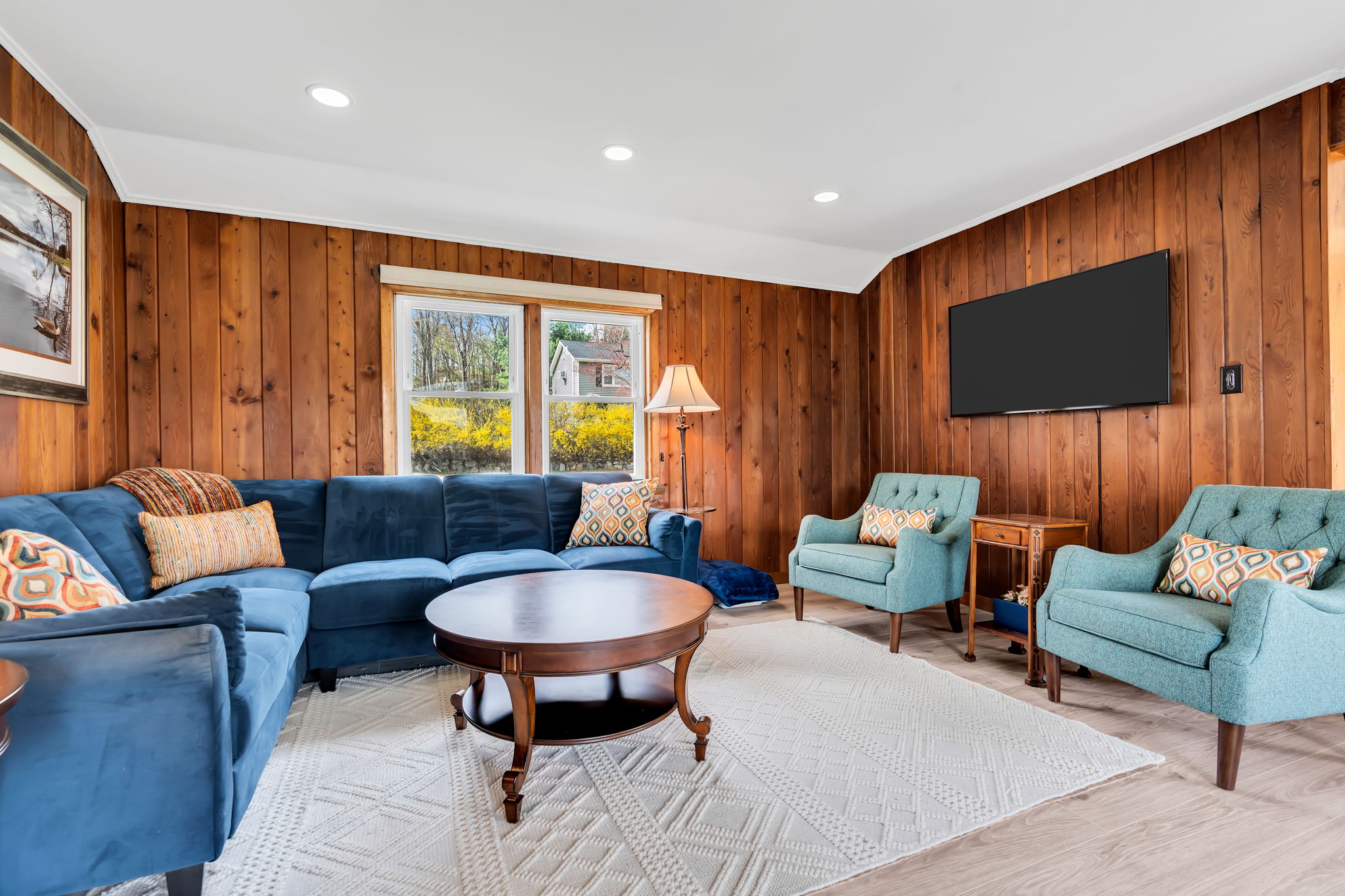 Original wood work, recessed lighting