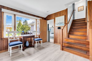 Wood stairs to second floor bedrooms