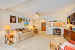 10 Living Room B w Dining + Kitchen