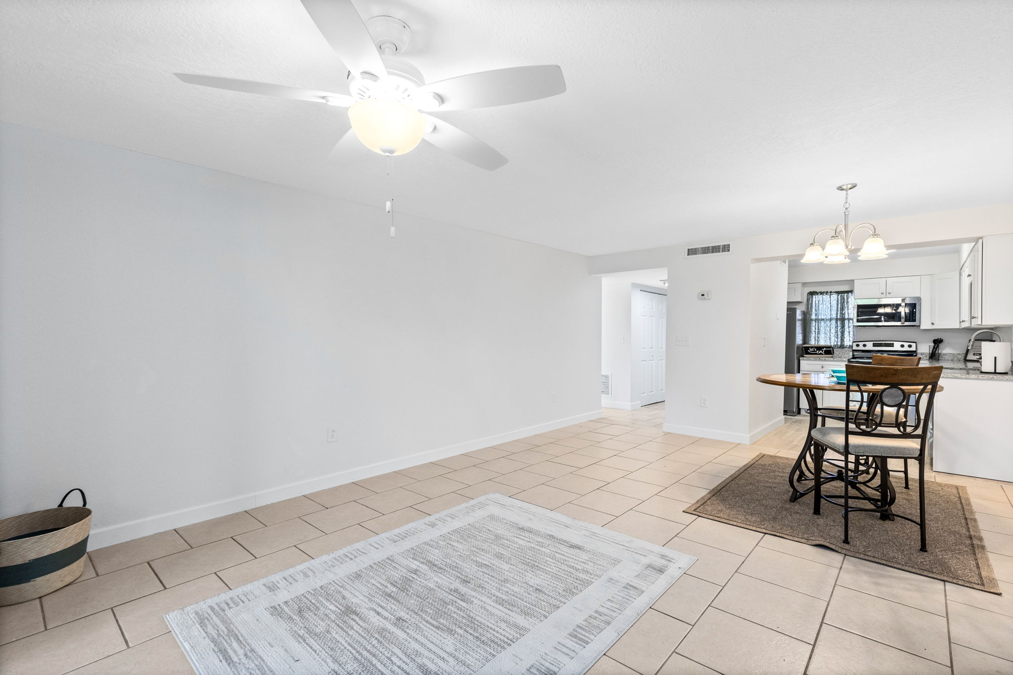 View from Living Room to Dining Room/Hallway